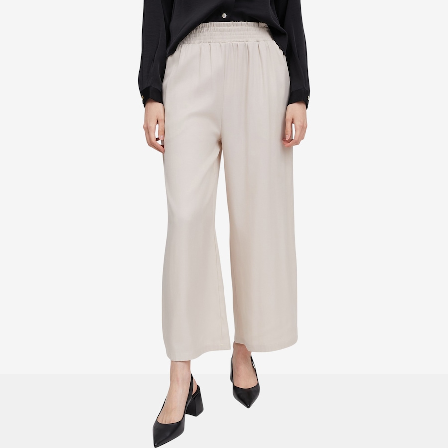 Image 122423_KHA.jpg, Product 122-423 / Price $44.88, Red Coral Smocked Waist Wide Leg Pant from Red Coral Fashions on TSC.ca's Fashion department