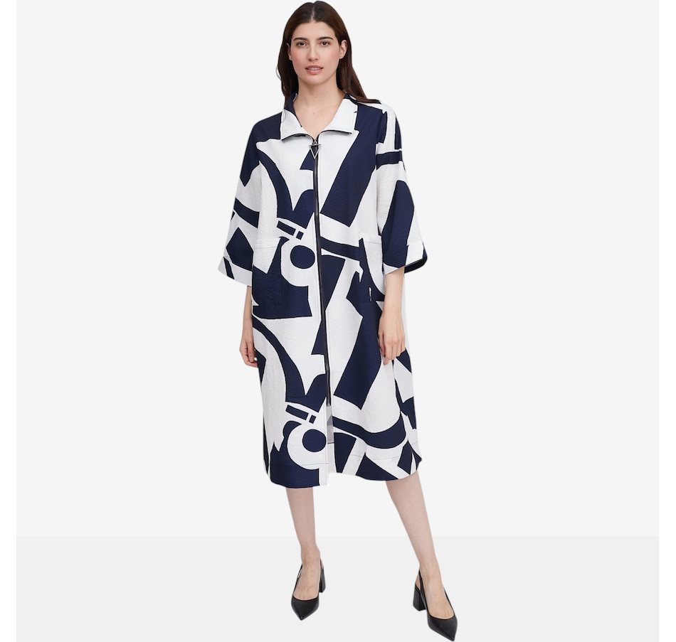 Image 122425_NVY.jpg, Product 122-425 / Price $89.88, Red Coral Geometric Textured Jacket Dress from Red Coral Fashions on TSC.ca's Fashion department
