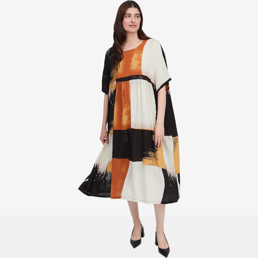 Image 122426_ORA.jpg, Product 122-426 / Price $69.88, Red Coral Abstract Midi Dress from Red Coral Fashions on TSC.ca's Fashion department