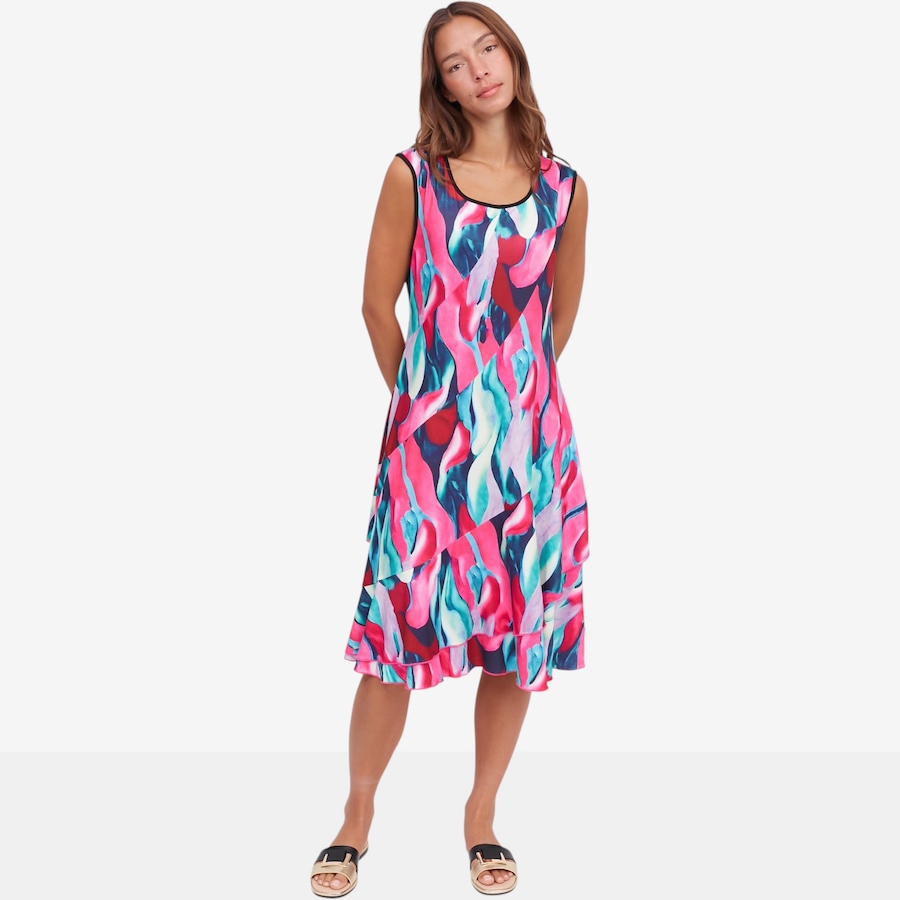 Image 122429_PNK.jpg, Product 122-429 / Price $34.33, Red Coral Printed Sleeveless Dress from Red Coral Fashions on TSC.ca's Fashion department