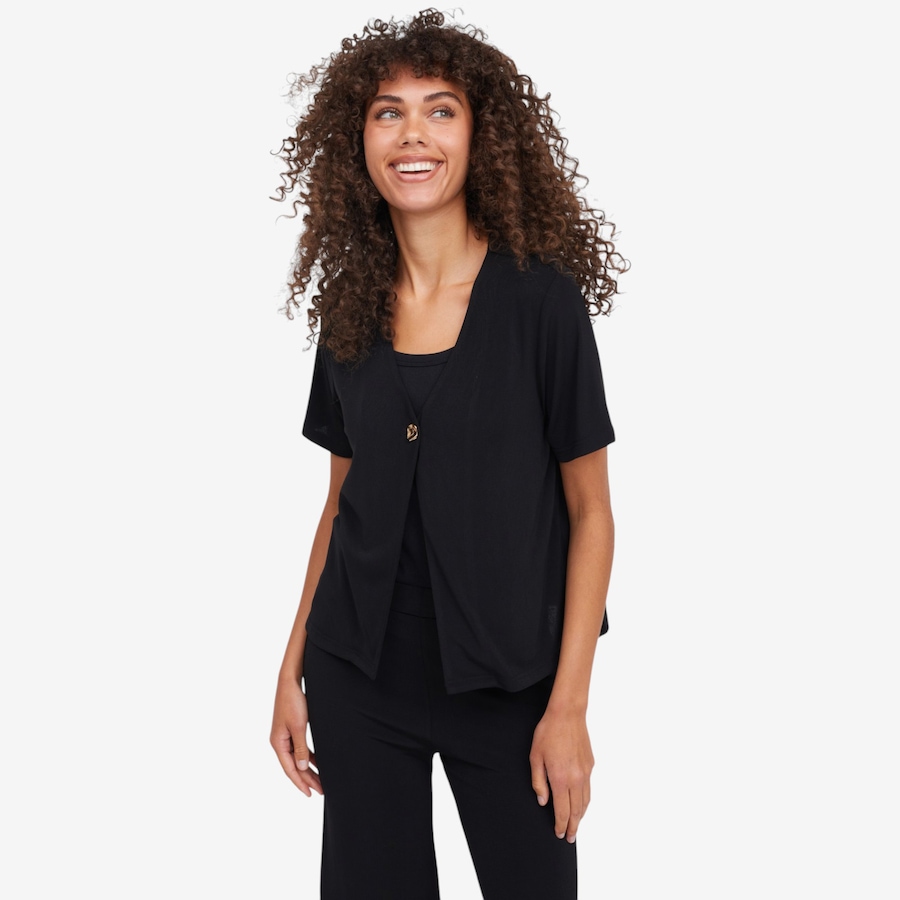 Image 122430_BLK.jpg, Product 122-430 / Price $29.33, Red Coral Jersette Single-Button Cardigan from Red Coral Fashions on TSC.ca's Fashion department