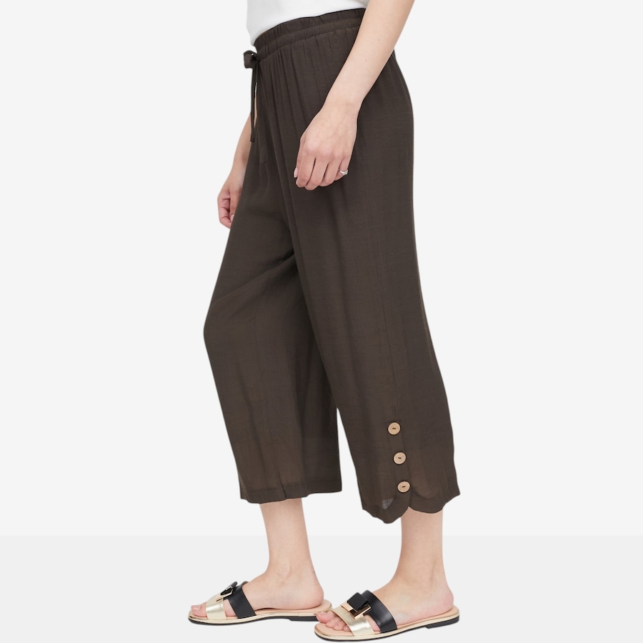 Image 122432_ALTMORE1.jpg, Product 122-432 / Price $27.33, Red Coral Cropped Double Layer Faux Linen Pant from Red Coral Fashions on TSC.ca's Fashion department