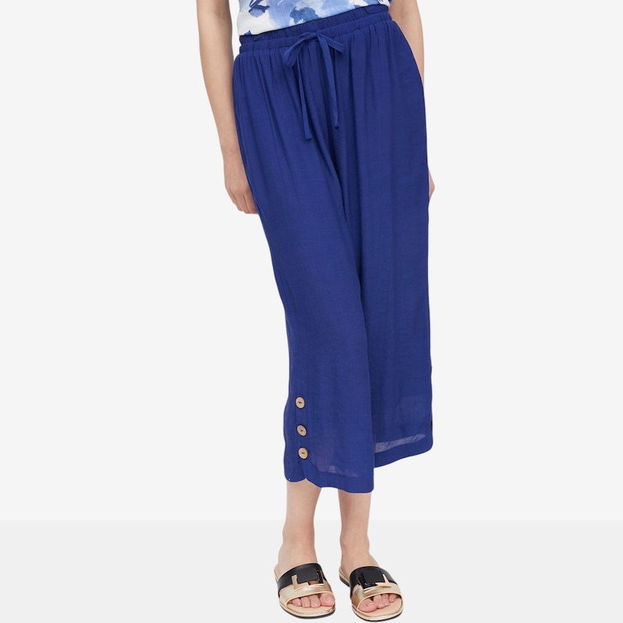 Image 122432_ALTMORE3.jpg, Product 122-432 / Price $27.33, Red Coral Cropped Double Layer Faux Linen Pant from Red Coral Fashions on TSC.ca's Fashion department