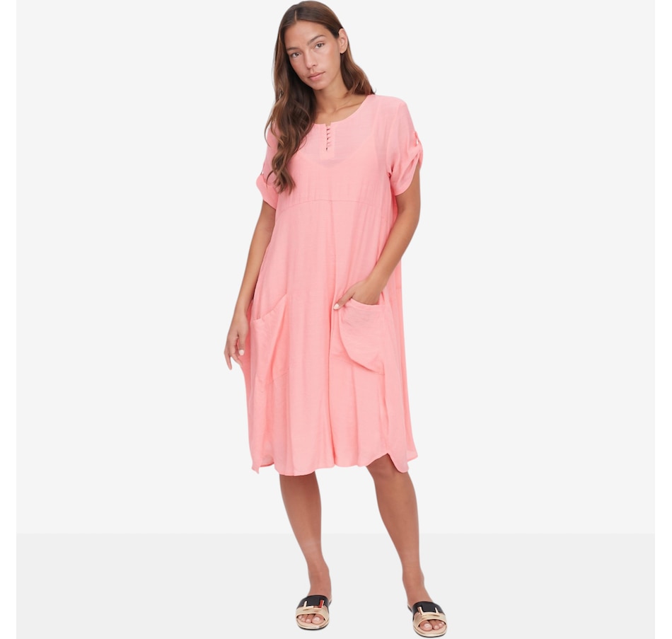 Image 122435_CRL.jpg, Product 122-435 / Price $99.99, Red Coral Lightweight Dress with Slip from Red Coral Fashions on TSC.ca's Fashion department