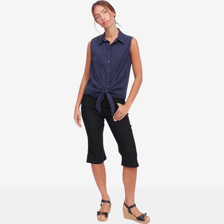 Image 122440_ALTMORE4.jpg, Product 122-440 / Price $49.88, Red Coral Tie Front Sleeveless Button-Up Top from Red Coral Fashions on TSC.ca's Fashion department