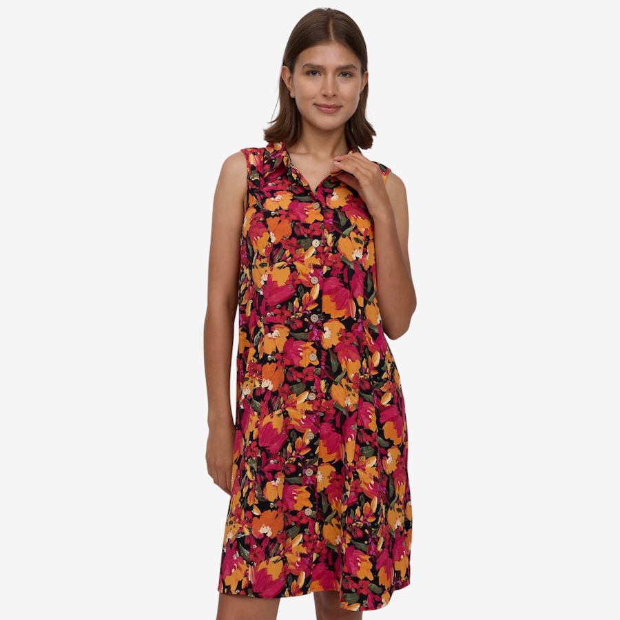 Image 122454_BPK.jpg, Product 122-454 / Price $49.99, Nina Leonard Sleeveless High/Low Hem Collared Shirt Dress from Nina Leonard on TSC.ca's Fashion department