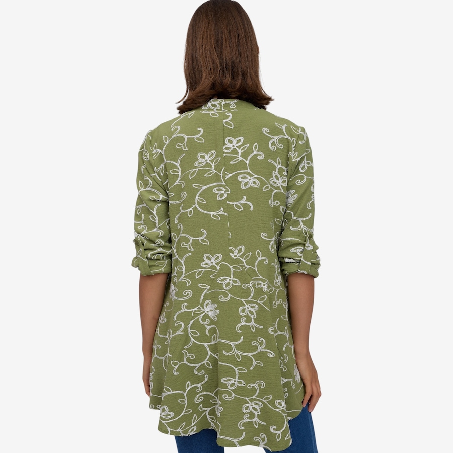 Image 122465_ALTMORE1.jpg, Product 122-465 / Price $54.99, Nina Leonard Embroidered Textured Wave Godet Back Cardigan from Nina Leonard on TSC.ca's Fashion department