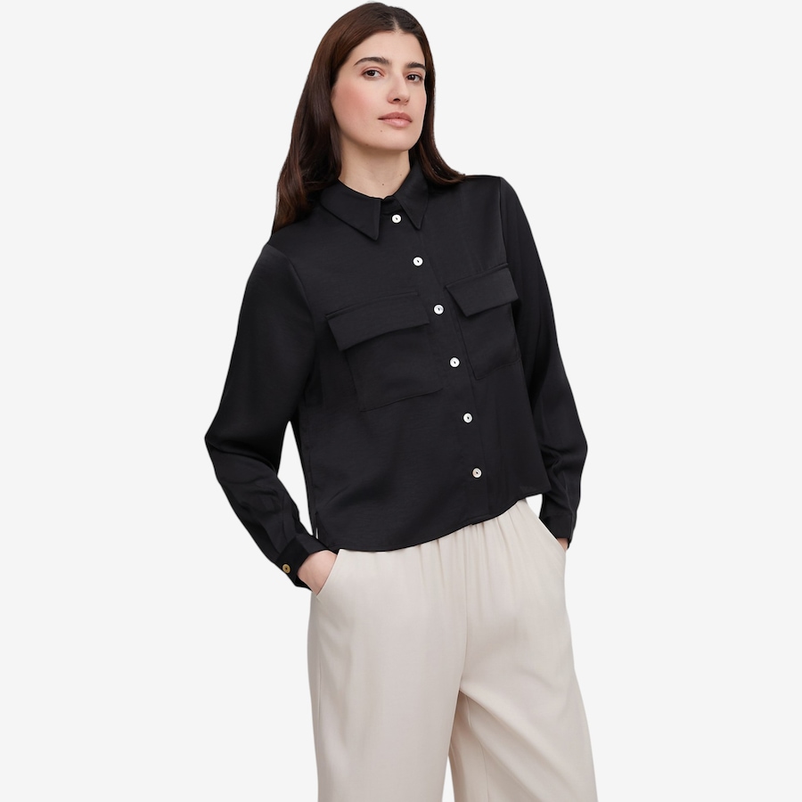 Image 122482_BLK.jpg, Product 122-482 / Price $54.88, Red Coral Satin Feel Button Down from Red Coral Fashions on TSC.ca's Fashion department