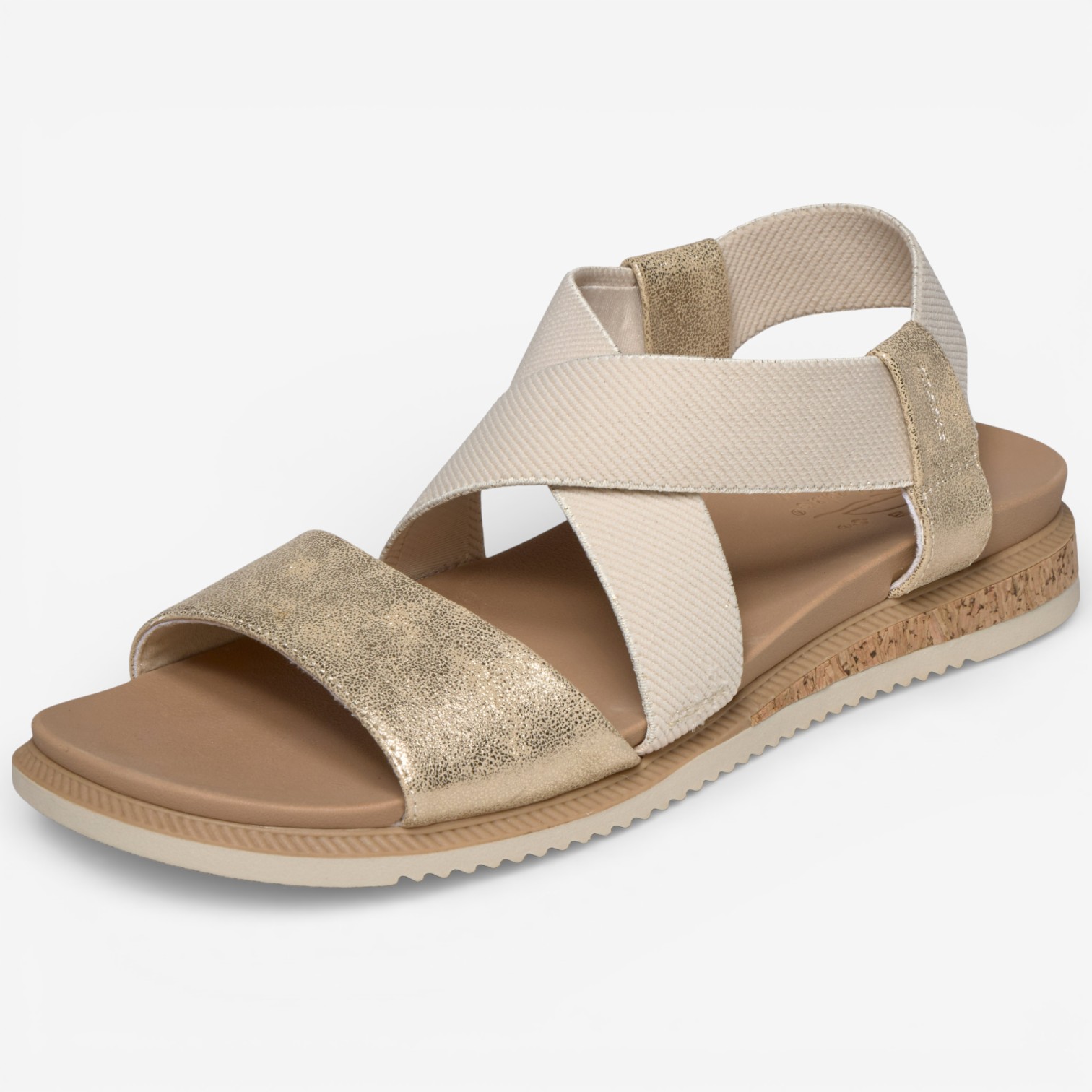 S‪‪❤︎‬ Skechers Bobs Desert Kiss Low Sand Hop Metallic Strap Sandal - TSC.ca