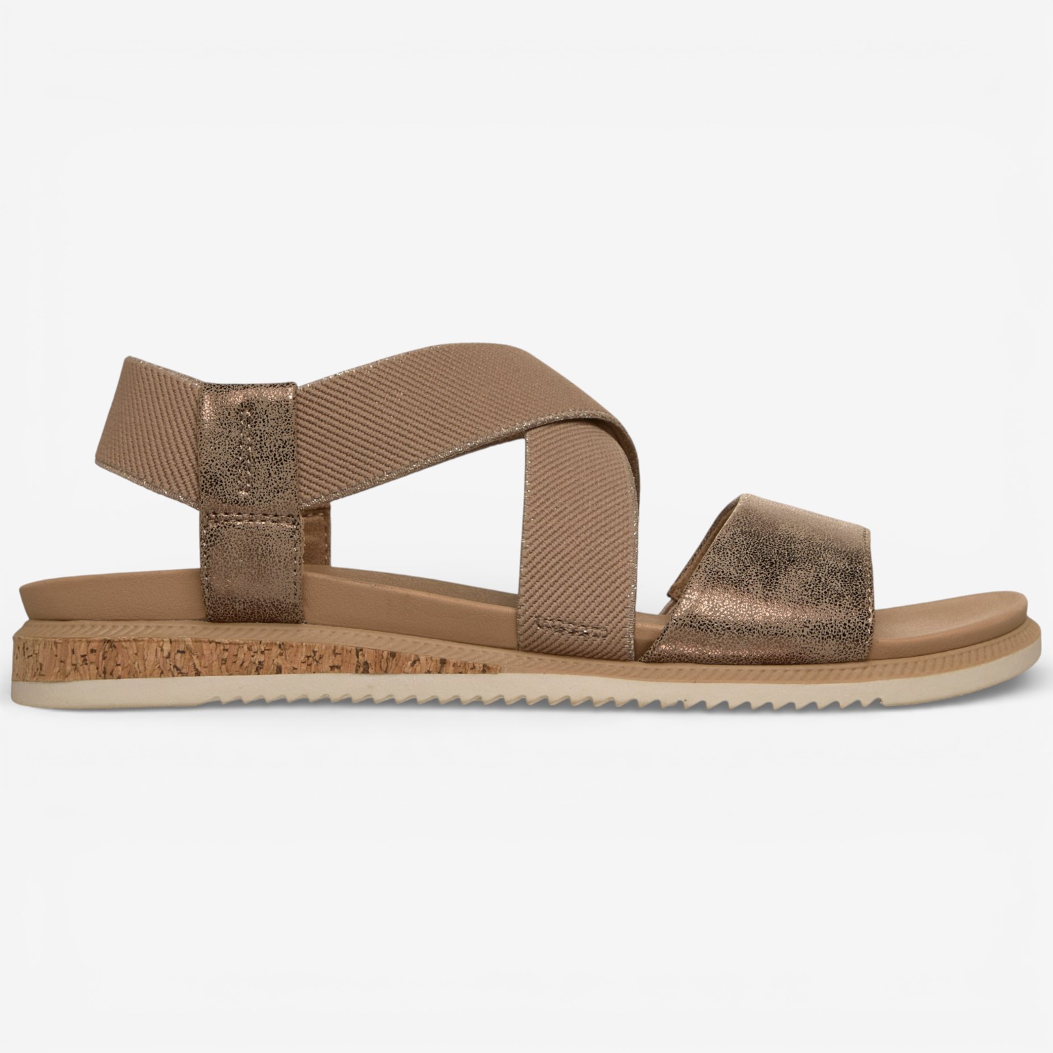 Skechers Bobs Desert Kiss Low Sand Hop Metallic Strap Sandal - TSC.ca
