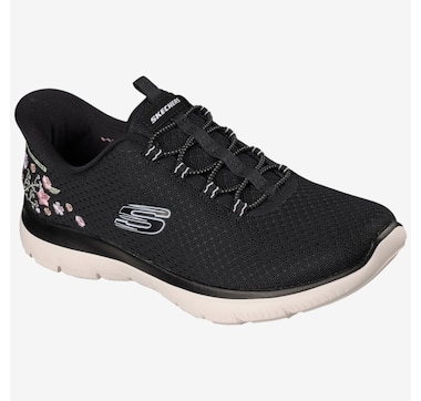 Skechers Slip-Ins Summits-Spring Blossom Floral Embroidery Shoe