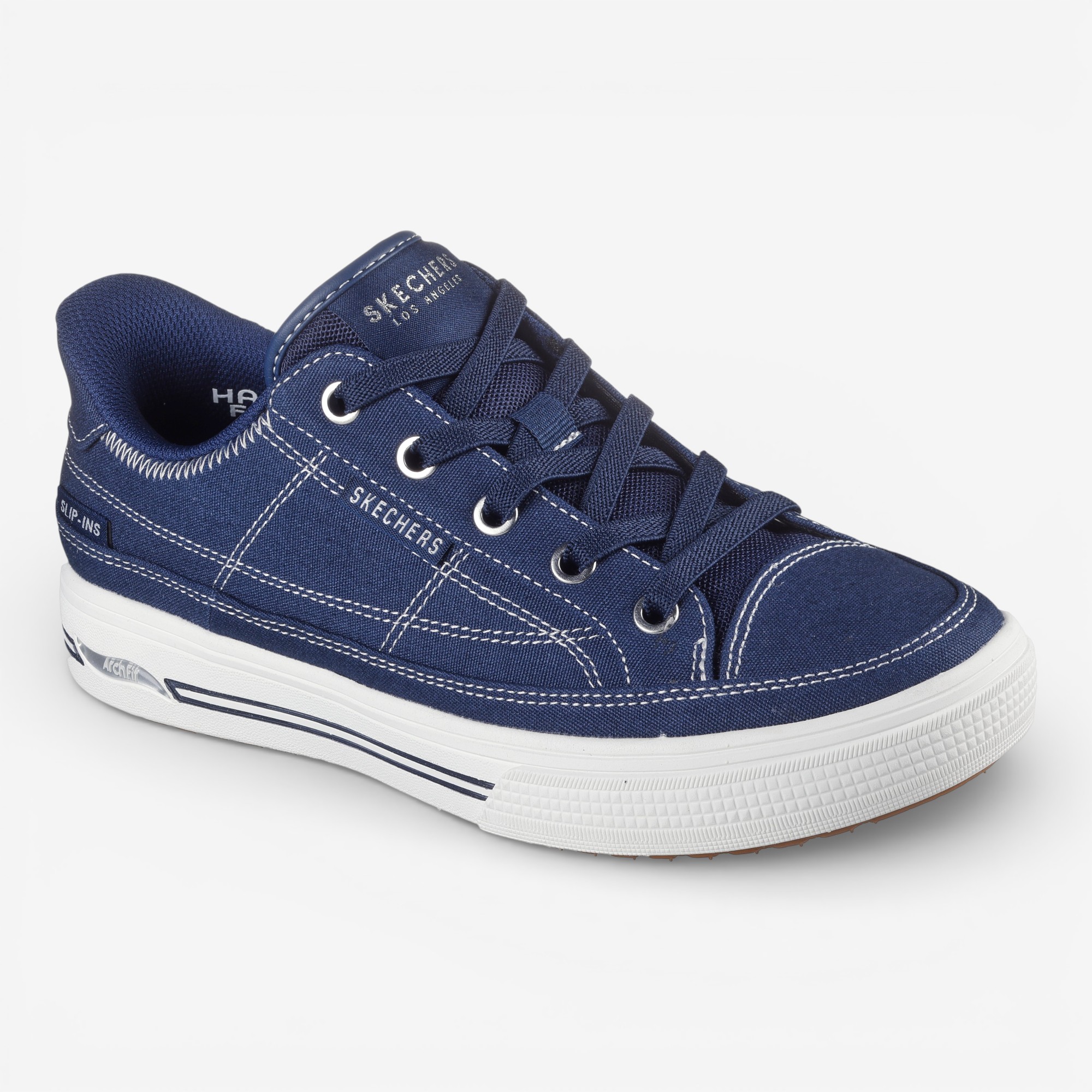 Skechers Arch Fit Arcade-See Ya There Canvas Bungee Lace Sneaker
