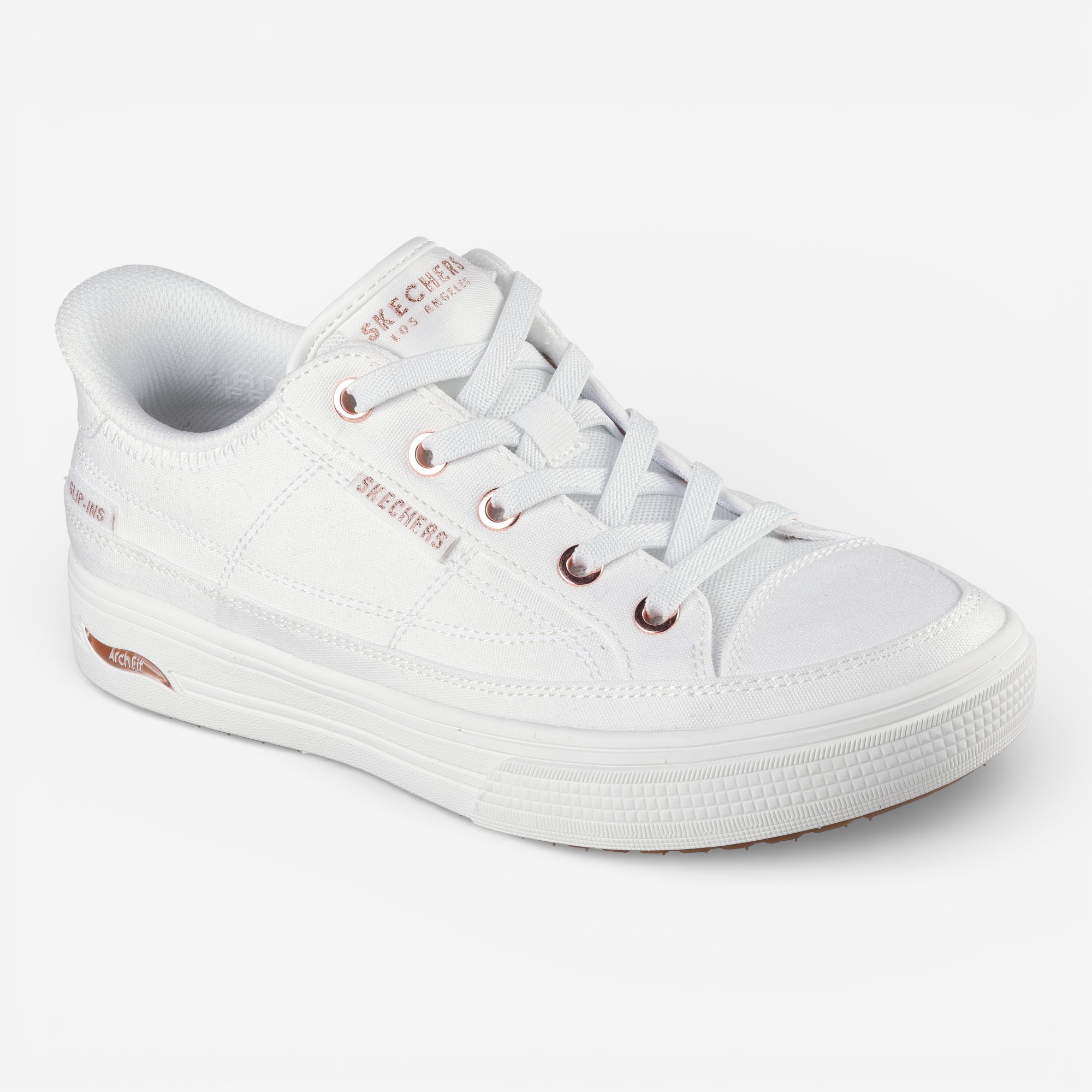 Skechers Arch Fit Arcade-See Ya There Canvas Bungee Lace Sneaker