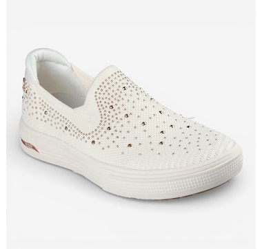 Skechers Martha Stewart Arch Fit Arcade Glitz Gal Embellished Knit Slip-On