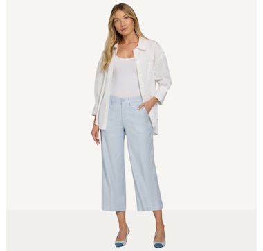 NYDJ Wide Leg Cropped Cargo Pant