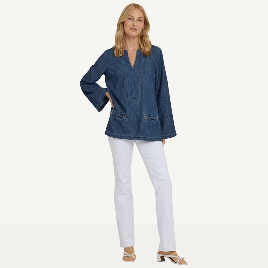 Image 122562_ALTMORE1.jpg, Product 122-562 / Price $119.88, NYDJ Denim Tunic with Braid Pocket Detail from NYDJ on TSC.ca's Fashion department