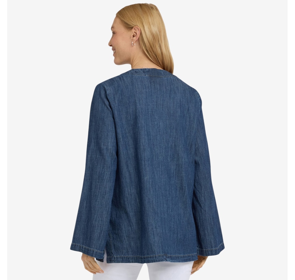 Image 122562_ALTMORE4.jpg, Product 122-562 / Price $159.00, NYDJ Denim Tunic with Braid Pocket Detail from NYDJ on TSC.ca's Fashion department
