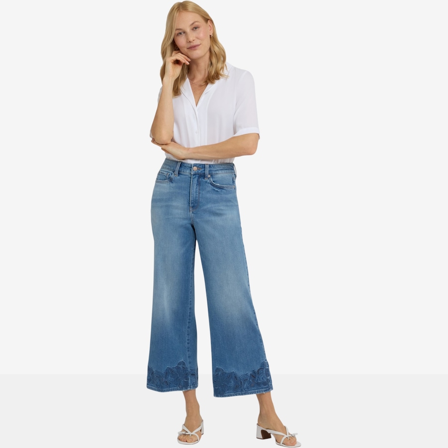 Image 122588_ALTMORE1.jpg, Product 122-588 / Price $119.88, NYDJ Teresa Wide Leg Ankle Jean with Embroidery Detail from NYDJ on TSC.ca's Fashion department