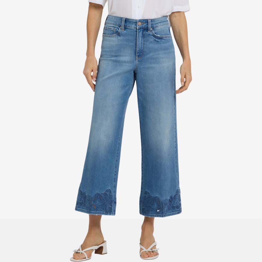 Image 122588_PORSA.jpg, Product 122-588 / Price $119.88, NYDJ Teresa Wide Leg Ankle Jean with Embroidery Detail from NYDJ on TSC.ca's Fashion department