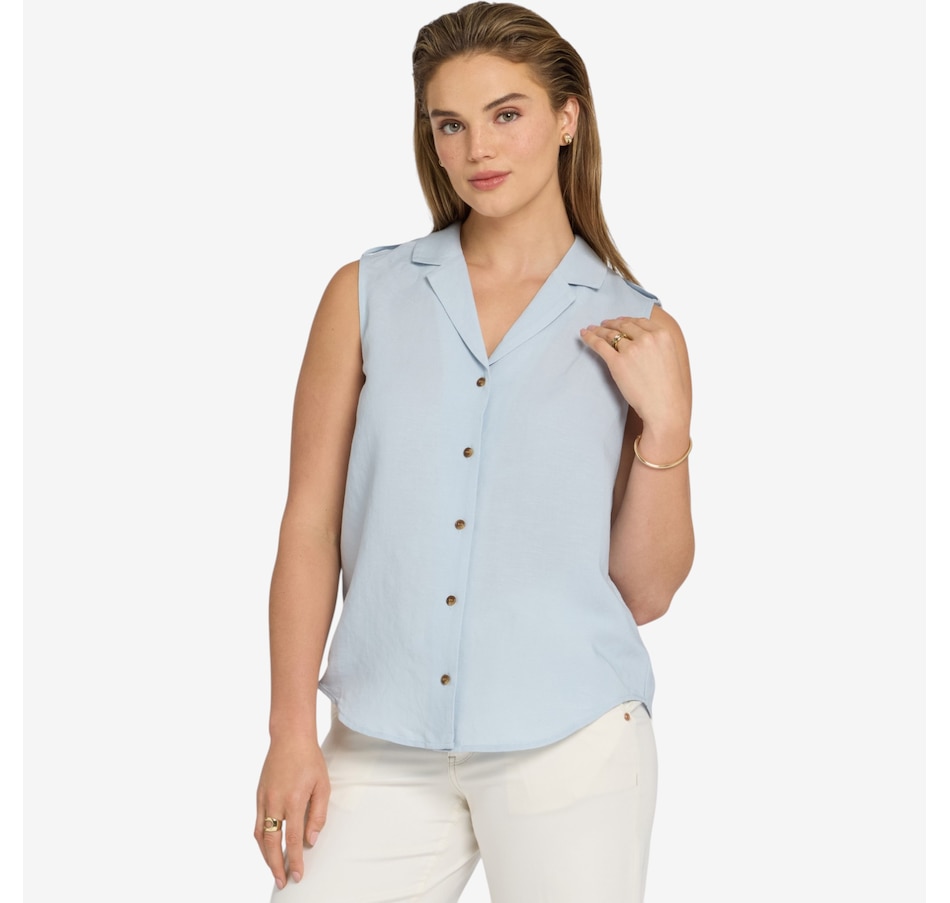 Image 122590_BLCLV.jpg, Product 122-590 / Price $129.99, NYDJ Gabrielle Sleeveless Blouse from NYDJ on TSC.ca's Fashion department
