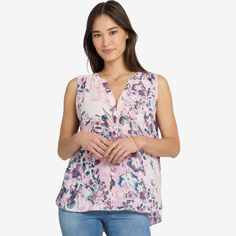 Image 122592_FLDRM.jpg, Product 122-592 / Price $74.00, NYDJ Sleeveless Pintuck Blouse from NYDJ on TSC.ca's Fashion department
