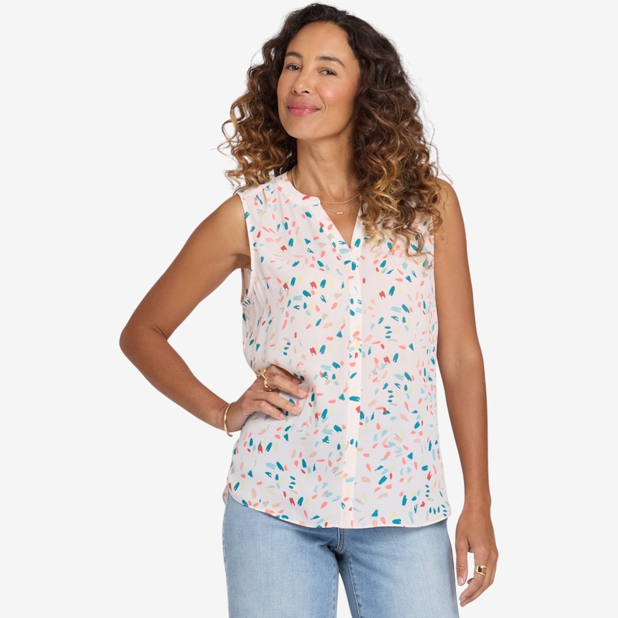 Image 122592_JLE.jpg, Product 122-592 / Price $74.00, NYDJ Sleeveless Pintuck Blouse from NYDJ on TSC.ca's Fashion department