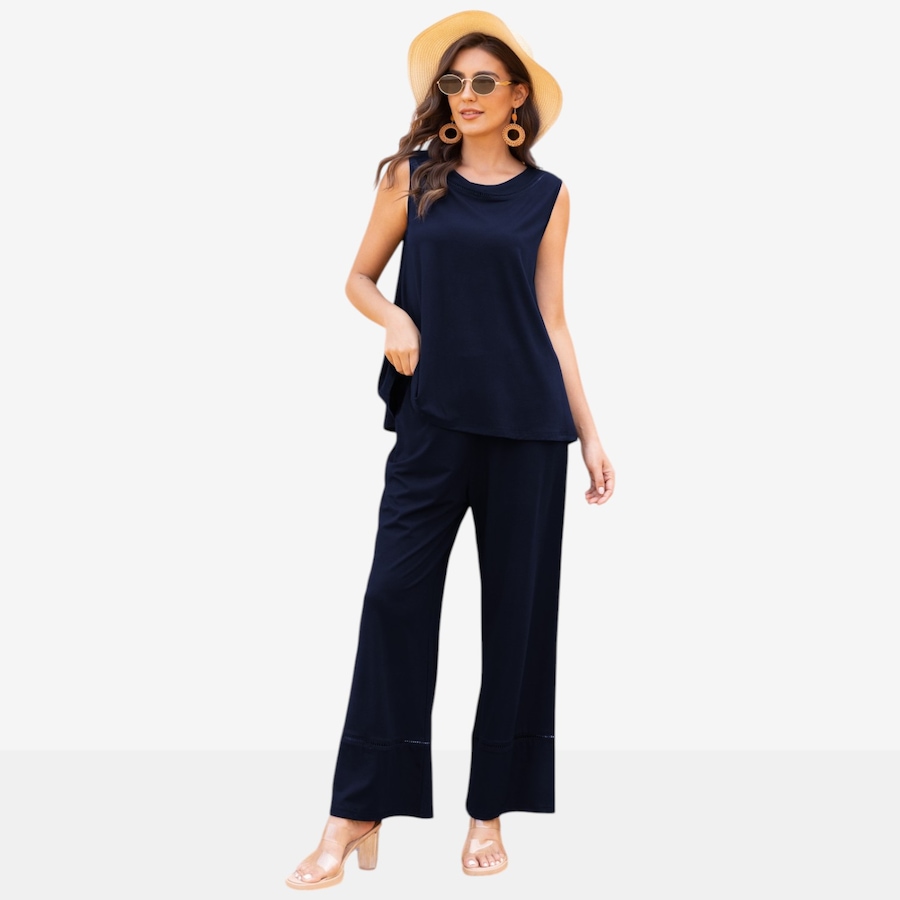 Image 122632_NVY.jpg, Product 122-632 / Price $99.99, Orange Fashion Village Amelia's Bamboo Ladder Pants from Orange Fashion Village on TSC.ca's Fashion department