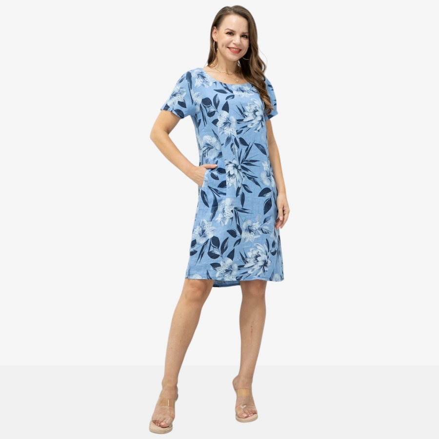 Image 122644_ALTMORE2.jpg, Product 122-644 / Price $89.99, Orange Fashion Village Short Sleeve Linen Dress from Orange Fashion Village on TSC.ca's Fashion department