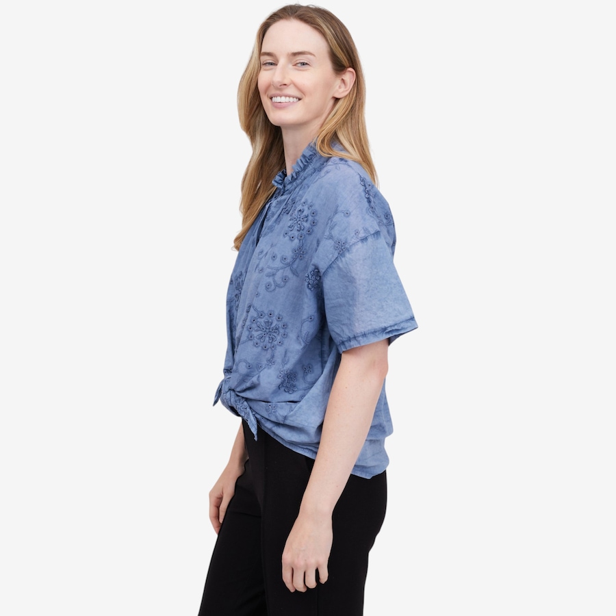 Image 122645_ALTMORE2.jpg, Product 122-645 / Price $84.99, Orange Fashion Village Frill and Tie Eyelet Top from Orange Fashion Village on TSC.ca's Fashion department