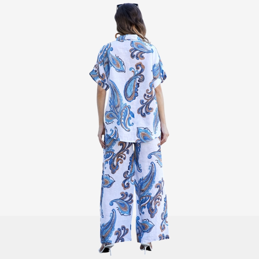 Image 122646_ALTMORE1.jpg, Product 122-646 / Price $74.99, Orange Fashion Village Lorenza's Paisley Print Linen Shirt from Orange Fashion Village on TSC.ca's Fashion department