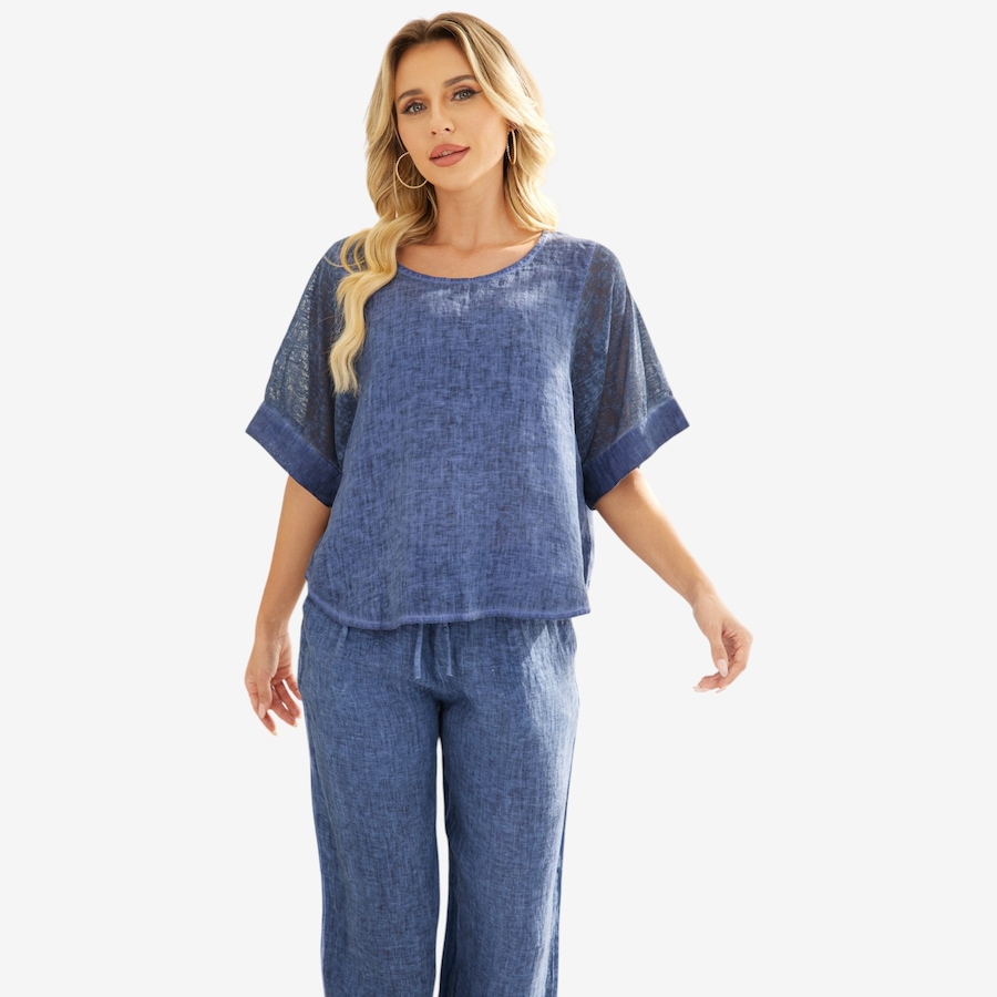 Image 122651_NVY.jpg, Product 122-651 / Price $74.99, Orange Fashion Village Coldwash Round Top from Orange Fashion Village on TSC.ca's Fashion department