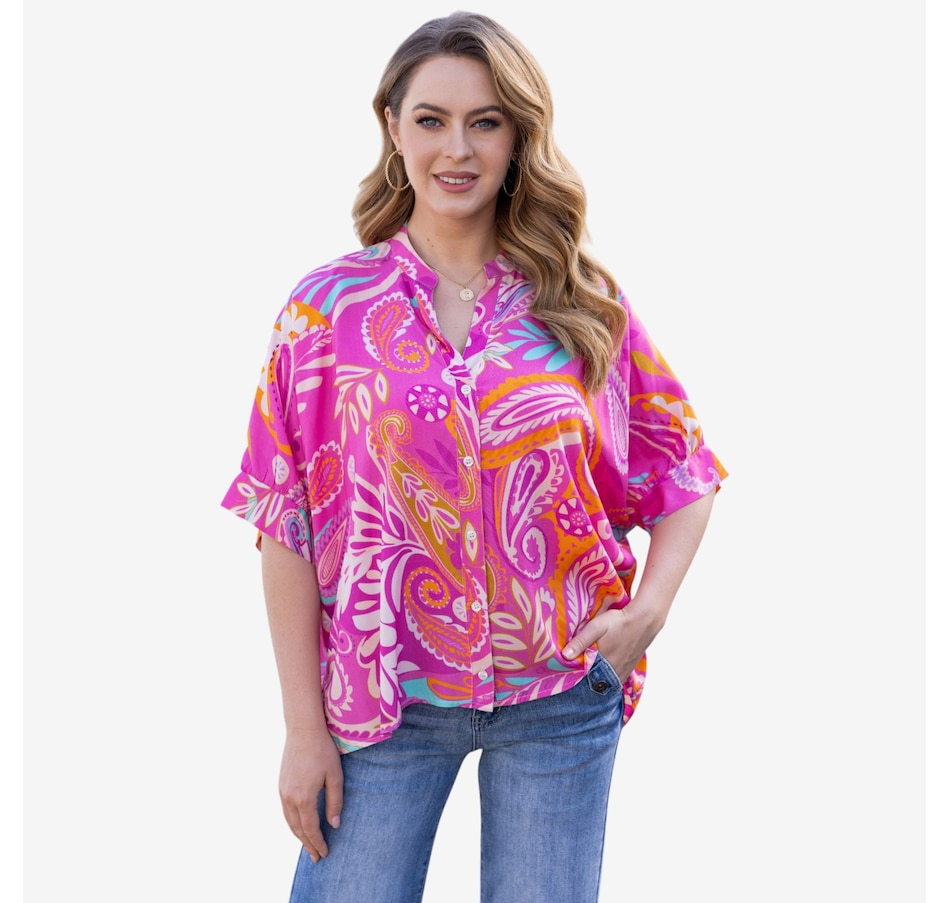 Image 122652_FUS.jpg, Product 122-652 / Price $49.99, Orange Fashion Village Summer Escape Button-Down from Orange Fashion Village on TSC.ca's Fashion department