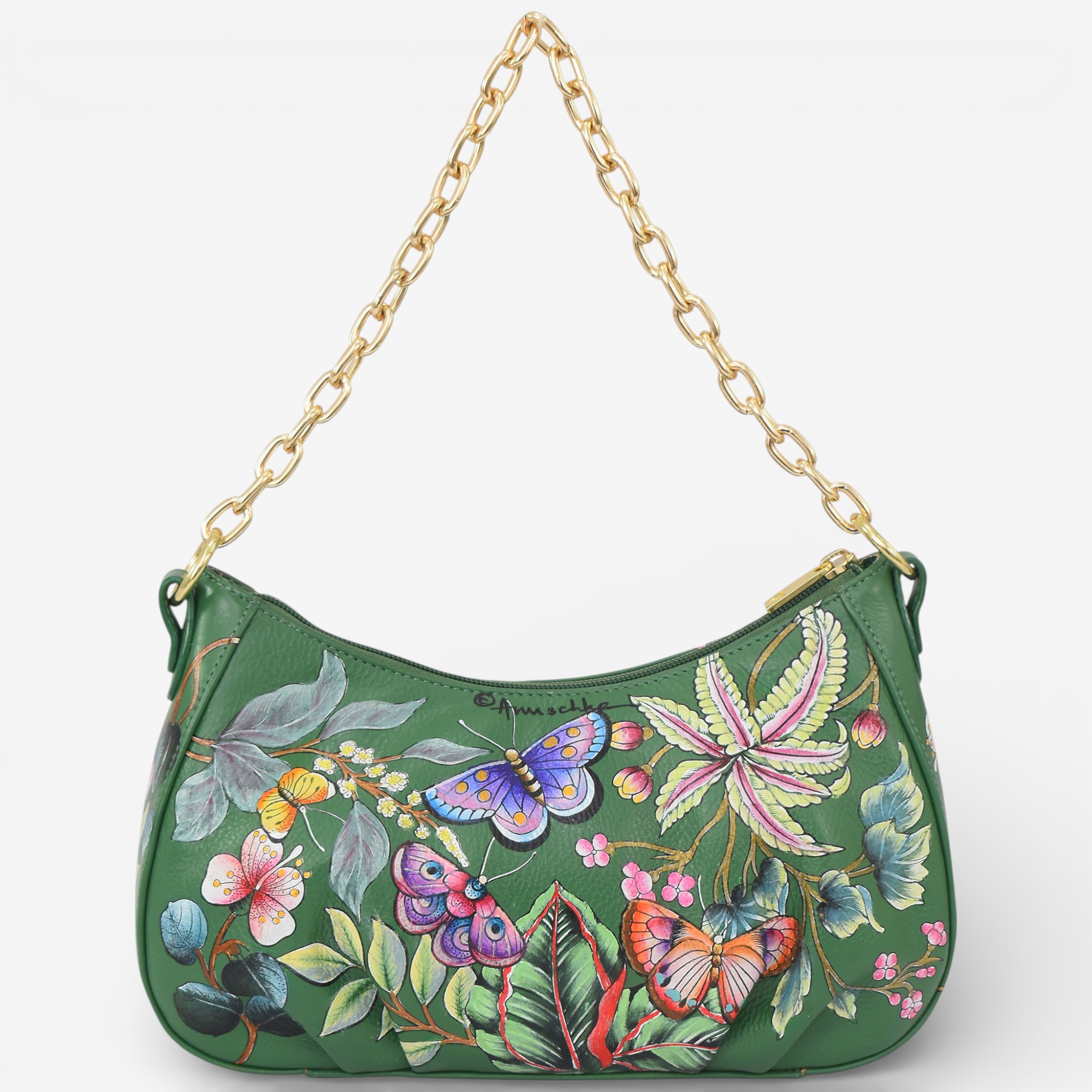 Anuschka Ruched East/West Hobo with Chain Strap - TSC.ca