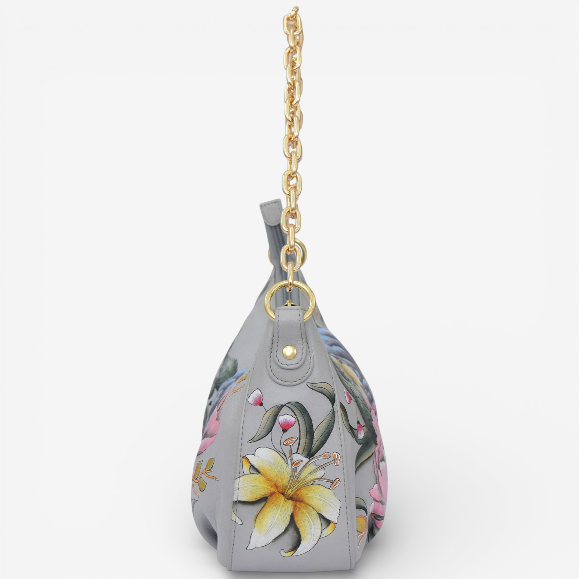 Anuschka Ruched East/West Hobo with Chain Strap - TSC.ca