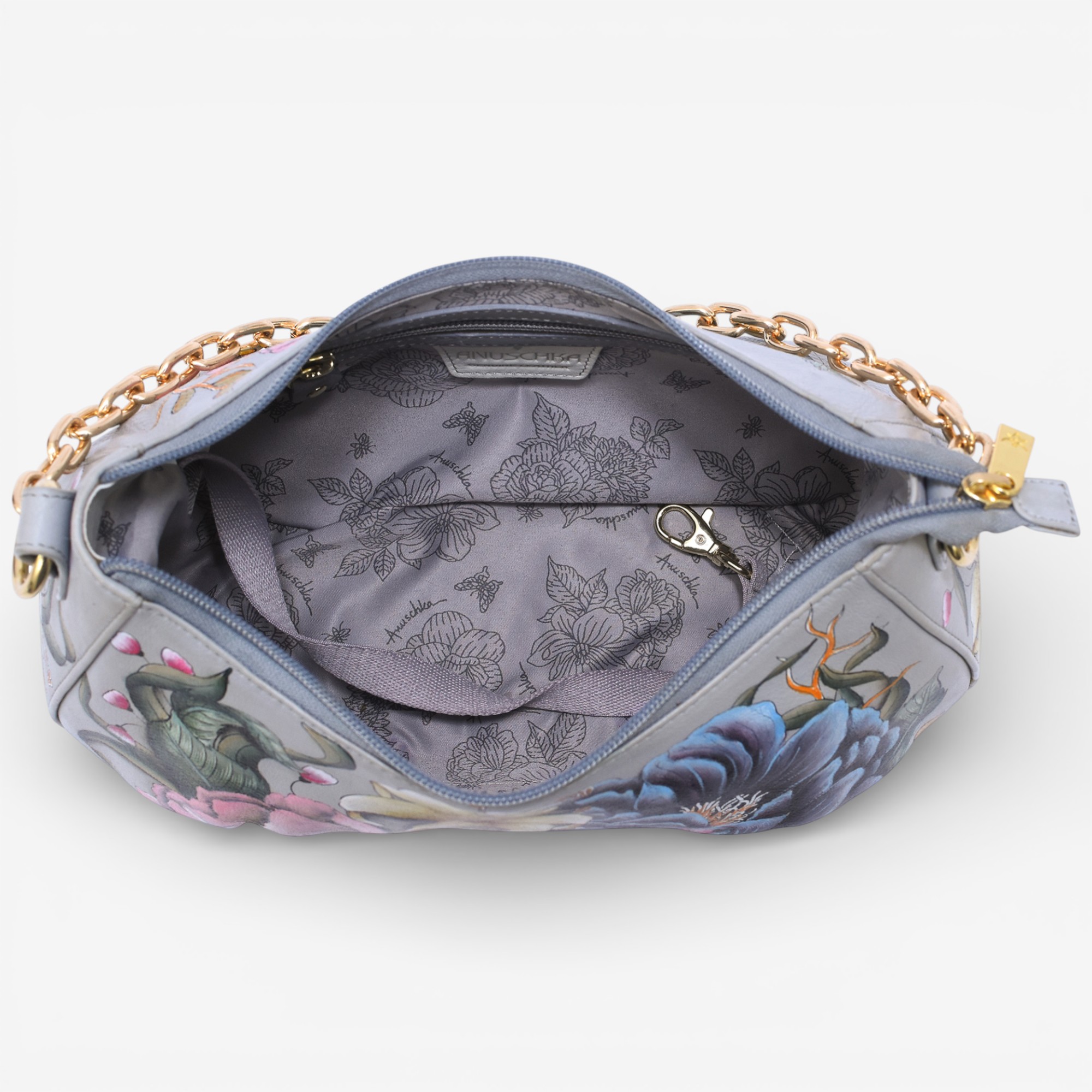 Anuschka Ruched East/West Hobo with Chain Strap - TSC.ca