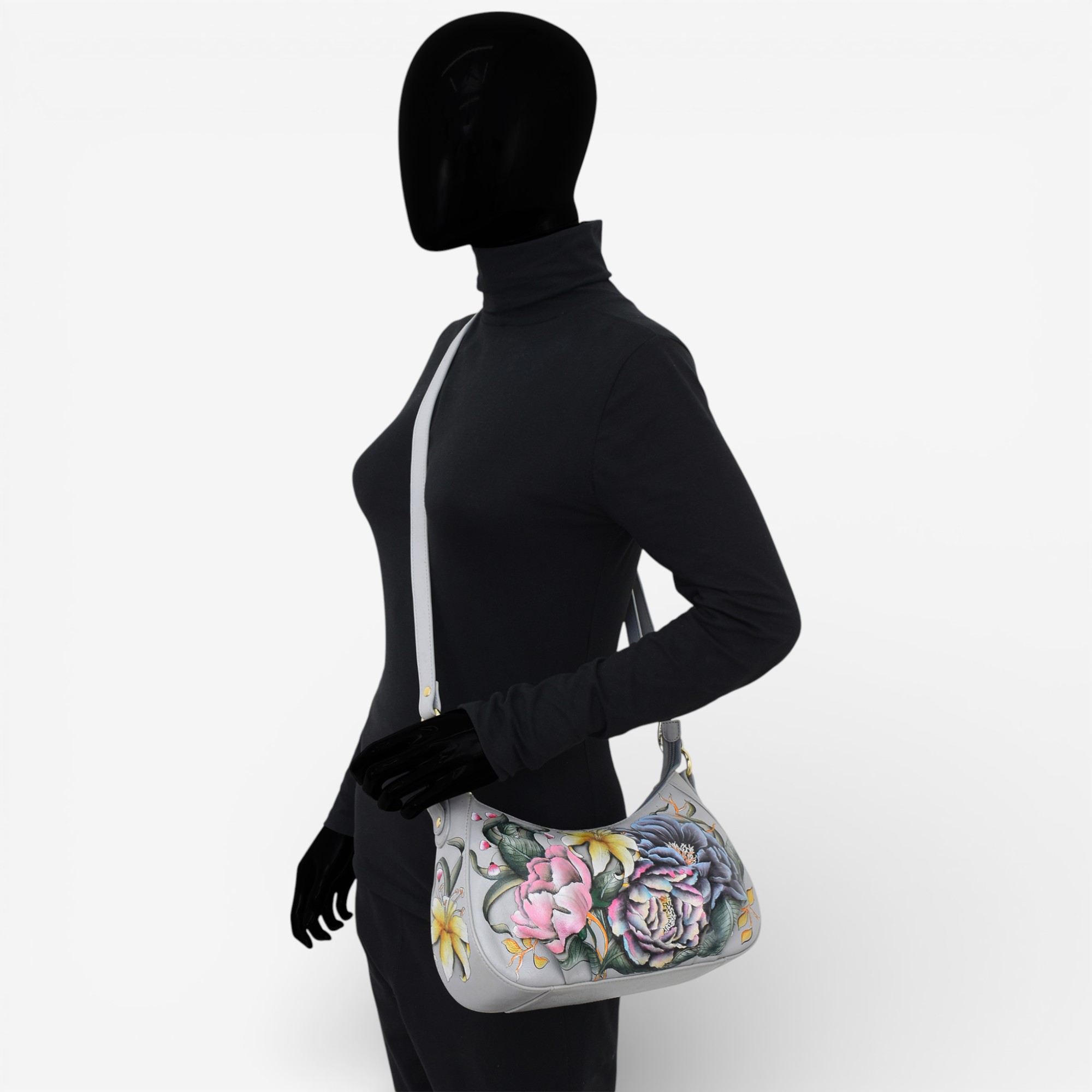 Anuschka Ruched East/West Hobo with Chain Strap - TSC.ca