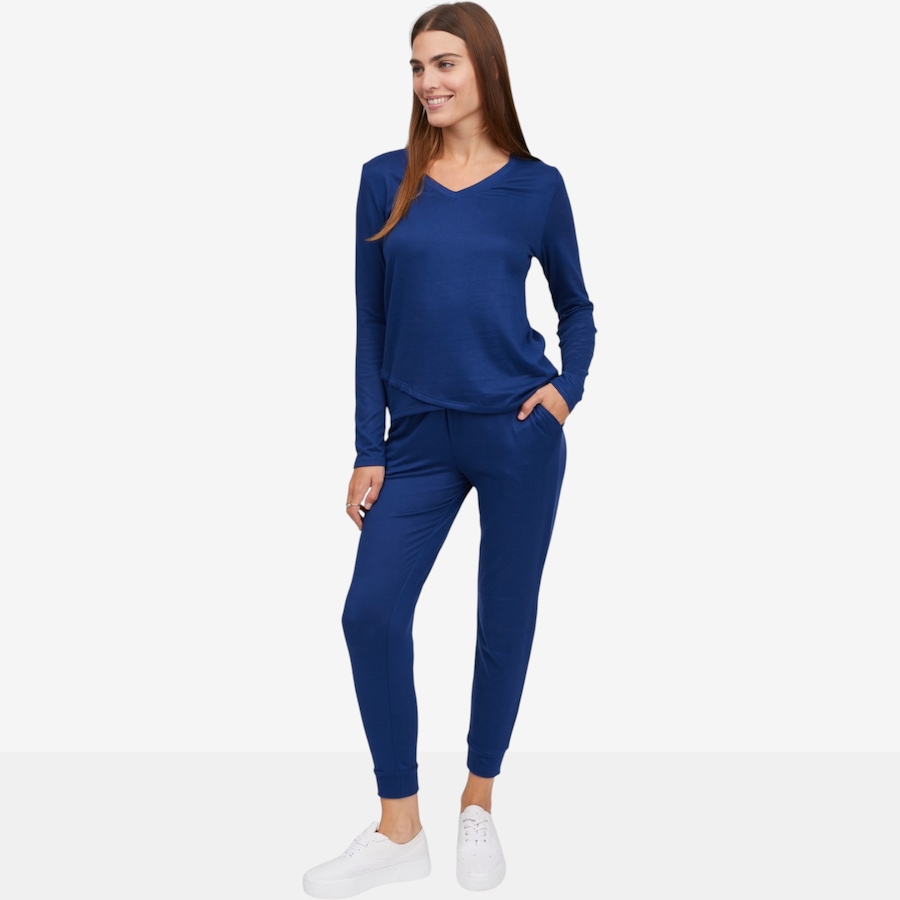 Image 122752_ECLBL.jpg, Product 122-752 / Price $70.00, Cuddl Duds Comfort Code Soft Sweater 2-Piece Lounge Set from Cuddl Duds on TSC.ca's Fashion department