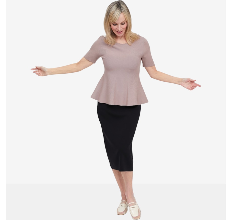 Image 122805_ALTMORE5.jpg, Product 122-805 / Price $89.99, Brian Bailey Knit Peplum Top from Brian Bailey on TSC.ca's Fashion department