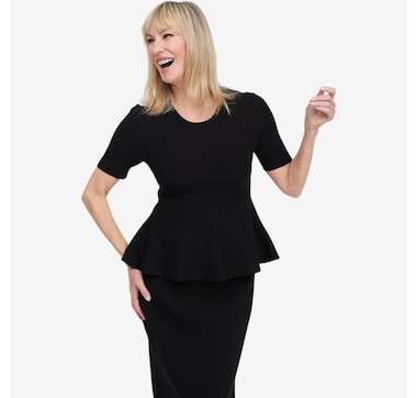 Brian Bailey Knit Peplum Top