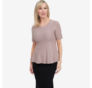Brian Bailey Knit Peplum Top