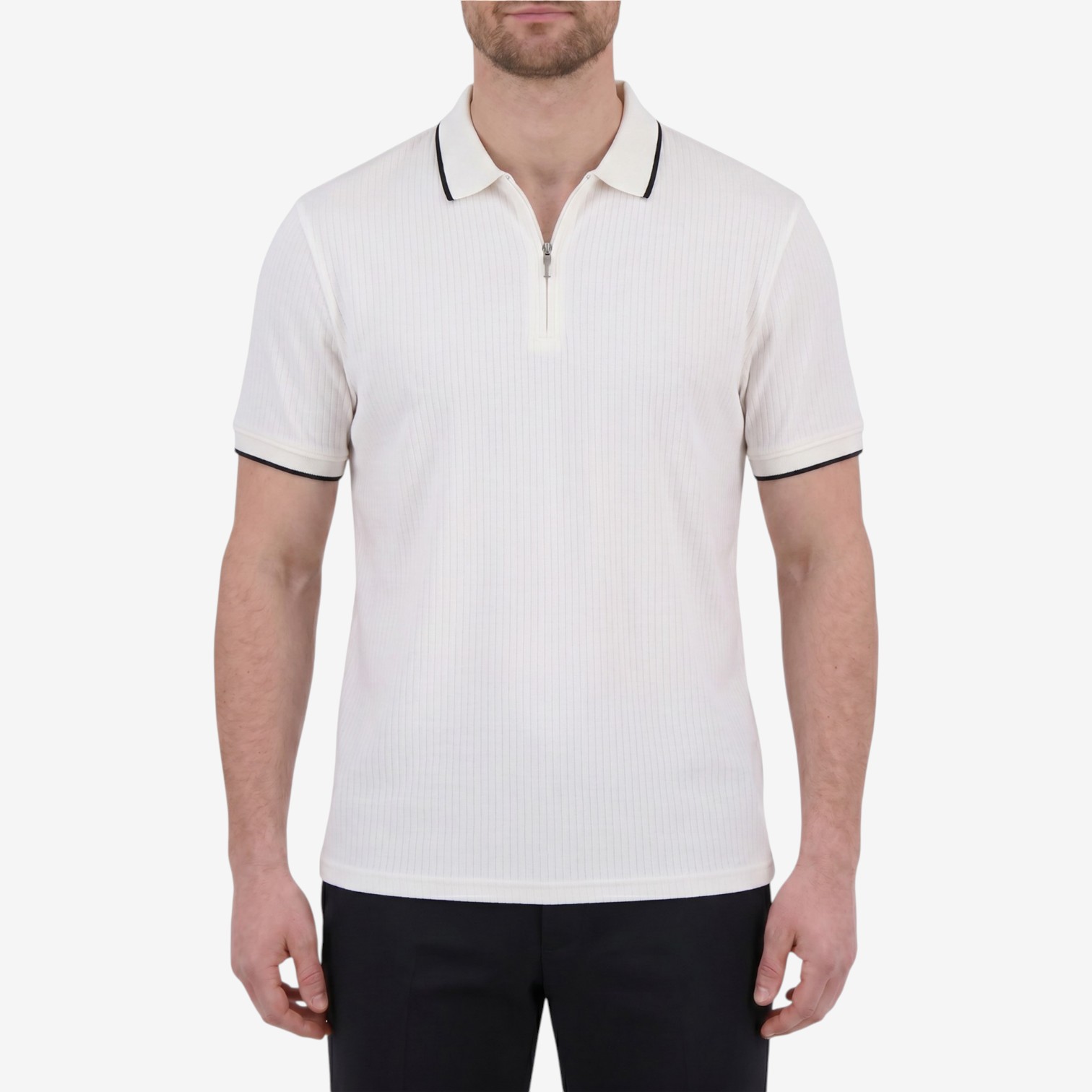 Report Men's Half Zipped Jacquard Knit Polo Shirt - TSC.ca