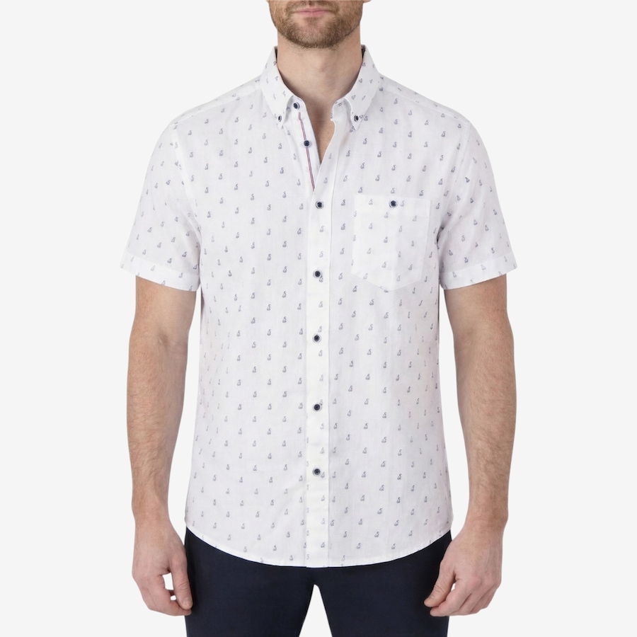 Image 122838_ALTMORE2.jpg, Product 122-838 / Price $19.88, Report Men's Boat Print Woven Sport Shirt with Button Down Collar from Report on TSC.ca's Fashion department