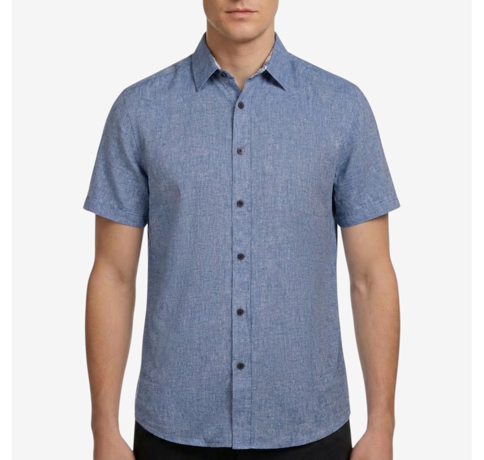 Image 122839_CHA.jpg, Product 122-839 / Price $54.00, Report Men's Solid Woven Sport Shirt with Point Collar from Report on TSC.ca's Fashion department