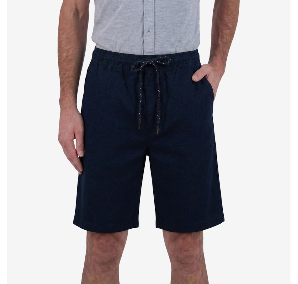 Image 122842_NVY.jpg, Product 122-842 / Price $59.00, Report Solid Linen Blend Woven Mens Shorts from Report on TSC.ca's Fashion department