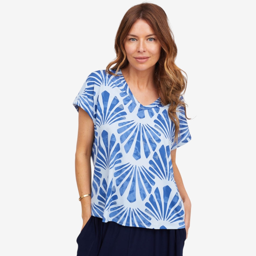 Image 122845_BLMU.jpg, Product 122-845 / Price $59.99, Kim & Co. Brazil Knit Short Dolman Sleeve Top from Kim & Co. on TSC.ca's Fashion department
