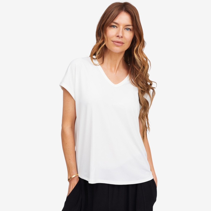 Image 122845_ECR.jpg, Product 122-845 / Price $59.99, Kim & Co. Brazil Knit Short Dolman Sleeve Top from Kim & Co. on TSC.ca's Fashion department