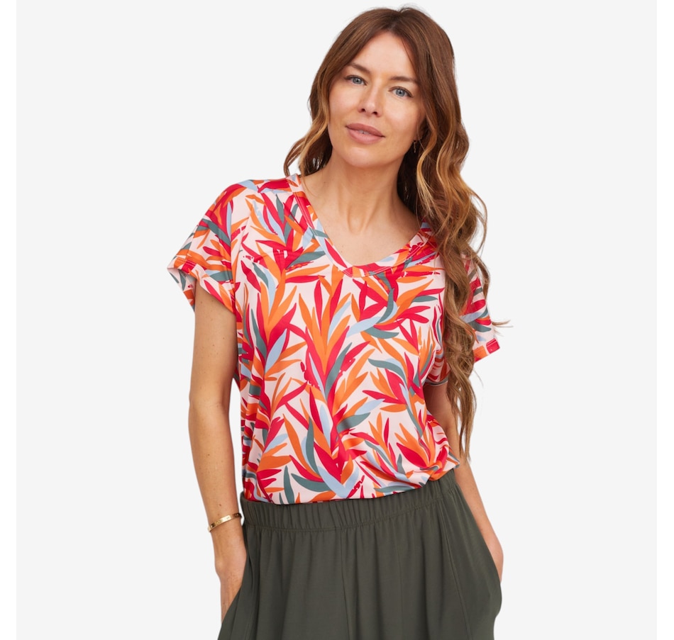 Image 122845_PMU.jpg, Product 122-845 / Price $39.99, Kim & Co. Brazil Knit Short Dolman Sleeve Top from Kim & Co. on TSC.ca's Fashion department