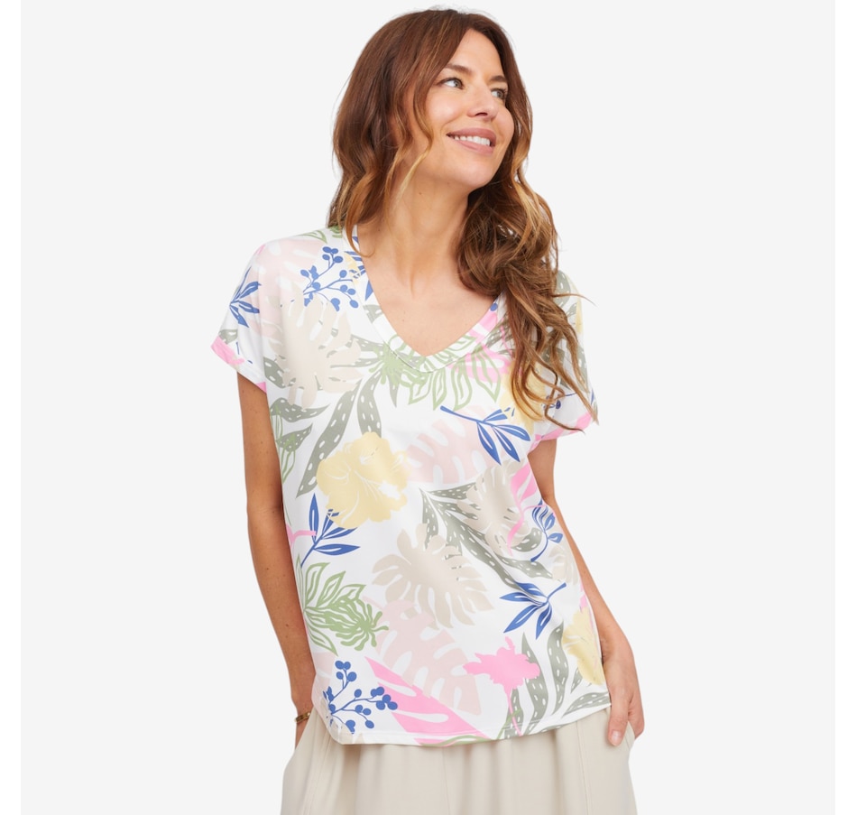 Image 122845_WHMU.jpg, Product 122-845 / Price $39.99, Kim & Co. Brazil Knit Short Dolman Sleeve Top from Kim & Co. on TSC.ca's Fashion department