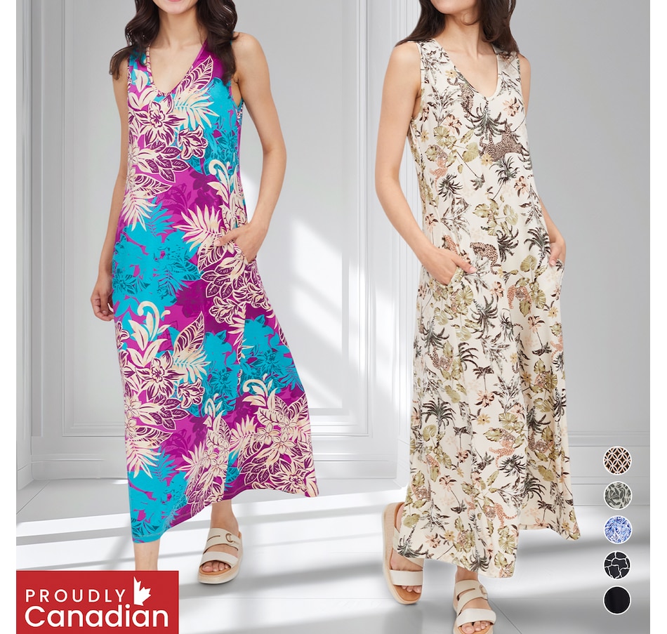 Image 122846_ALTMORE100.jpg, Product 122-846 / Price $49.99, Kim & Co. Brazil Knit Sleeveless Maxi Dress with Pockets from Kim & Co. on TSC.ca's Fashion department