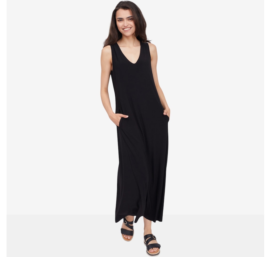 Image 122846_BLK.jpg, Product 122-846 / Price $49.99, Kim & Co. Brazil Knit Sleeveless Maxi Dress with Pockets from Kim & Co. on TSC.ca's Fashion department